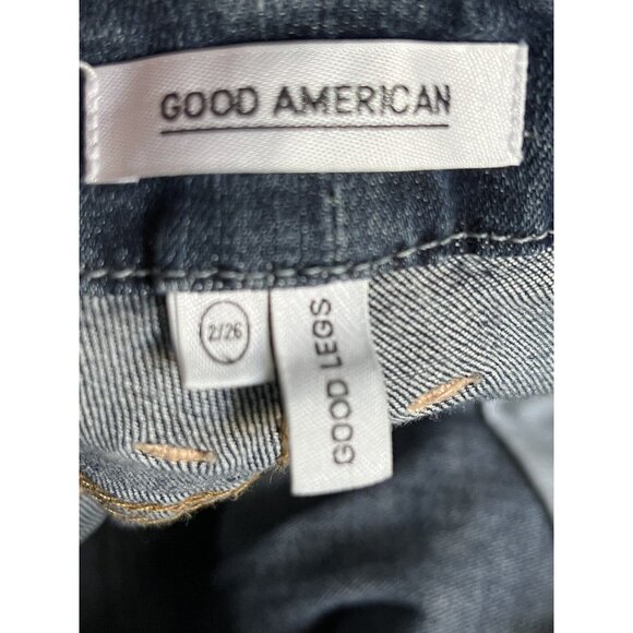 Good American Women's Skinny Jeans - Dark Blue - Picture 4 of 5